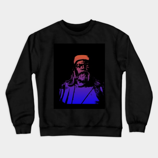 Vaporwave Genghis Khan 4213 Ulaanbaatar Crewneck Sweatshirt by werewolfintheair